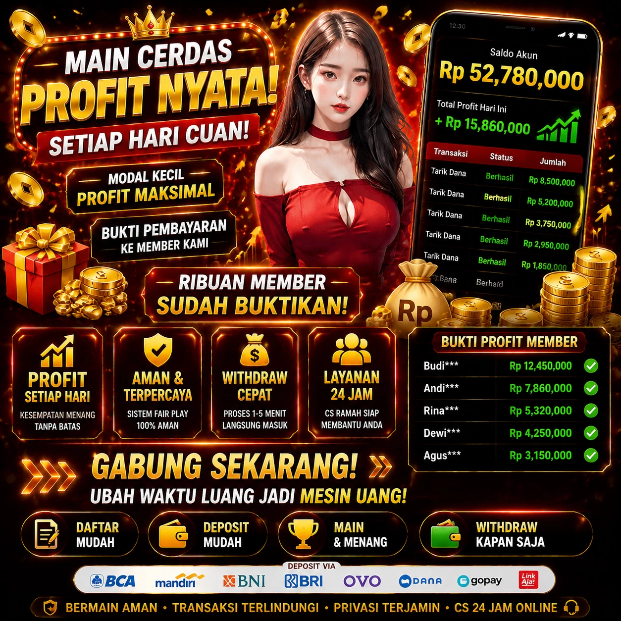 Tampilan antarmuka hebohwin99 APK v4.7.5 saat pengujian performa dan keamanan di perangkat Android